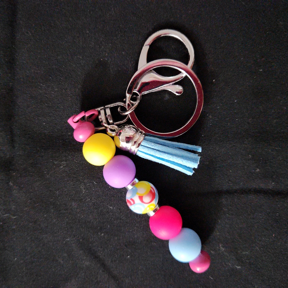 Colorful Beaded Key & Card Holder